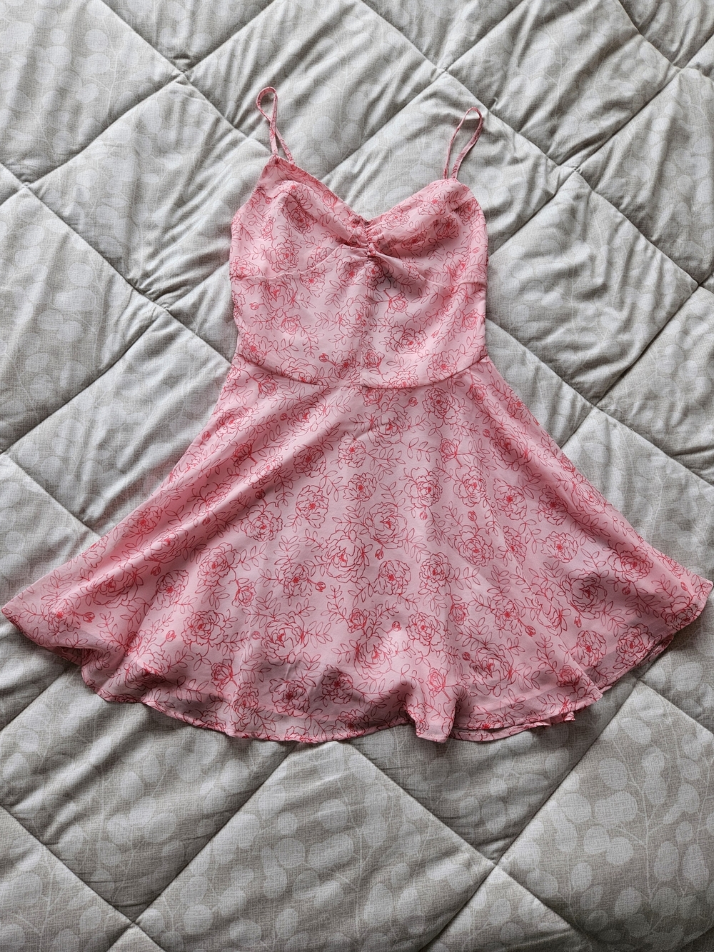 NWT Urban Outfitters Pink Floral Mini Dress XS